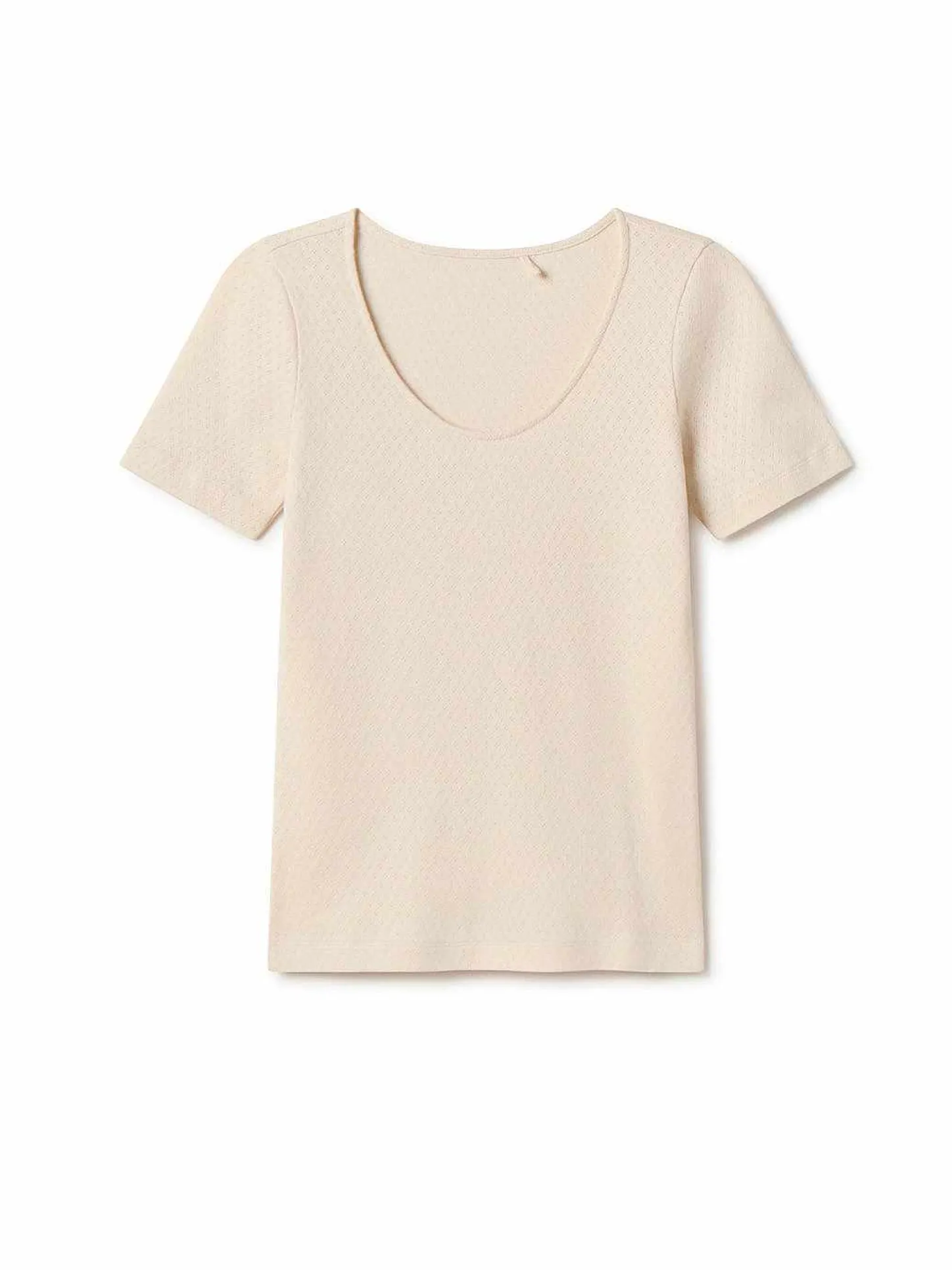 TWOTHIRDS T-Shirt Pointelle Biologique Ecru Cheap